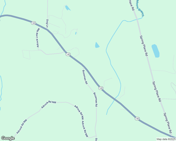 map of restaurants, bars, coffee shops, grocery stores, and more near 1 Bozeman Road in White