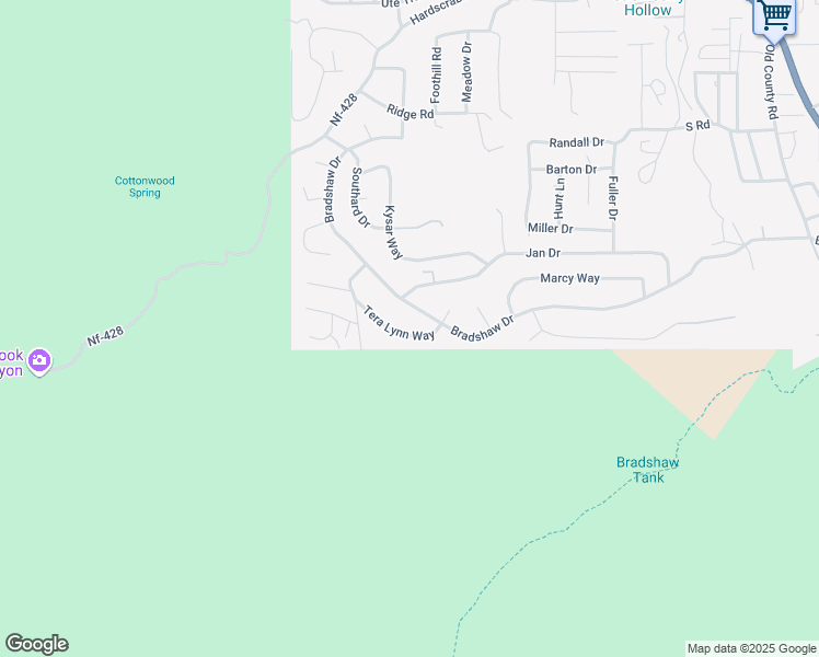 map of restaurants, bars, coffee shops, grocery stores, and more near 6708 Tera Lynn Way in Pine