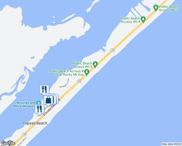 map of restaurants, bars, coffee shops, grocery stores, and more near 211 S Anderson Blvd in Holly Ridge