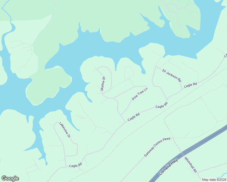 map of restaurants, bars, coffee shops, grocery stores, and more near 3920 Pineshore Circle in Gainesville