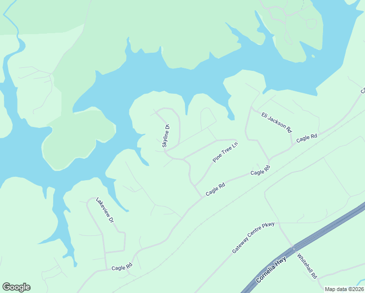 map of restaurants, bars, coffee shops, grocery stores, and more near 3920 Pineshore Circle in Gainesville