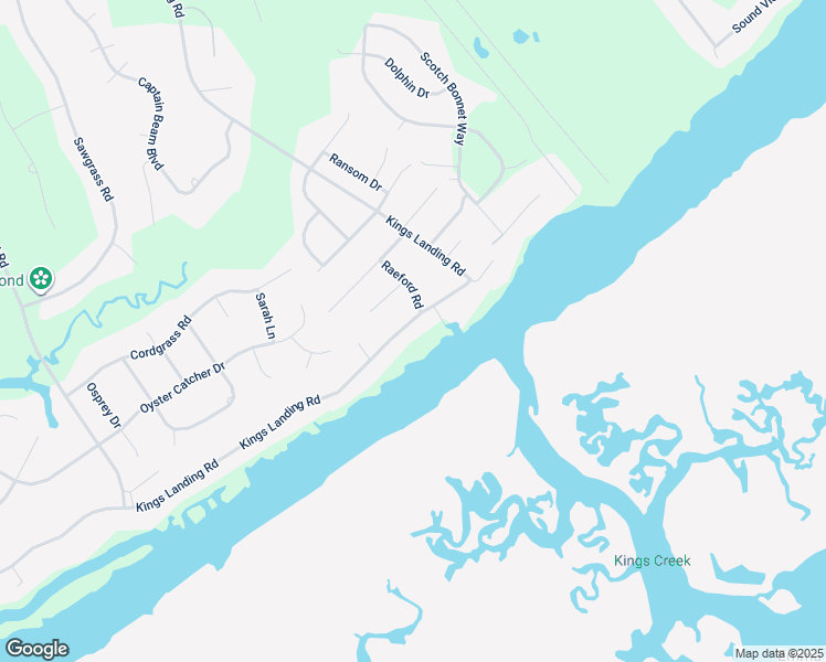 map of restaurants, bars, coffee shops, grocery stores, and more near 1287 Kings Landing Road in Hampstead