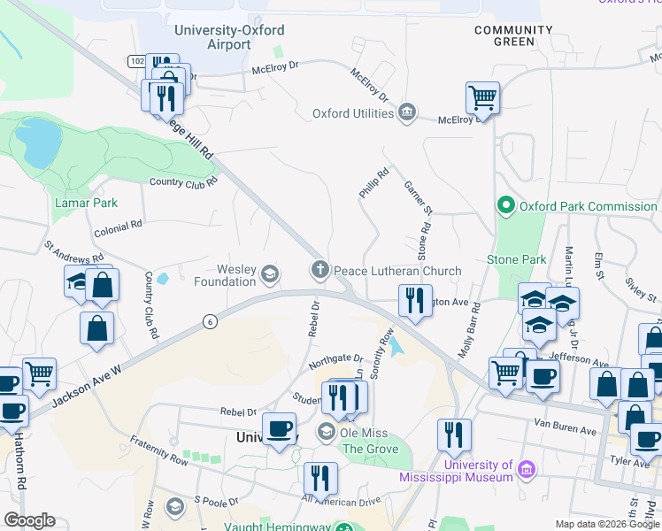 map of restaurants, bars, coffee shops, grocery stores, and more near 147 Leighton Rd in Oxford