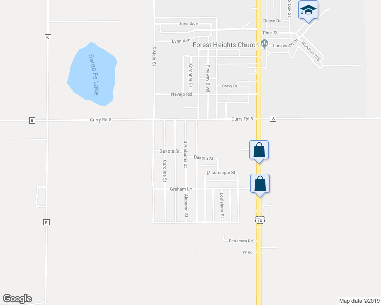 map of restaurants, bars, coffee shops, grocery stores, and more near 2121 Alabama Street in Clovis
