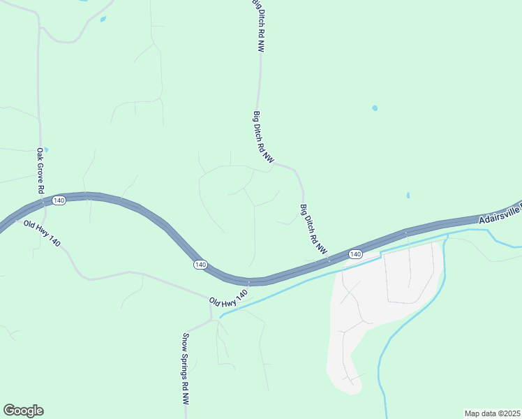 map of restaurants, bars, coffee shops, grocery stores, and more near 10 Mill View Court in Adairsville