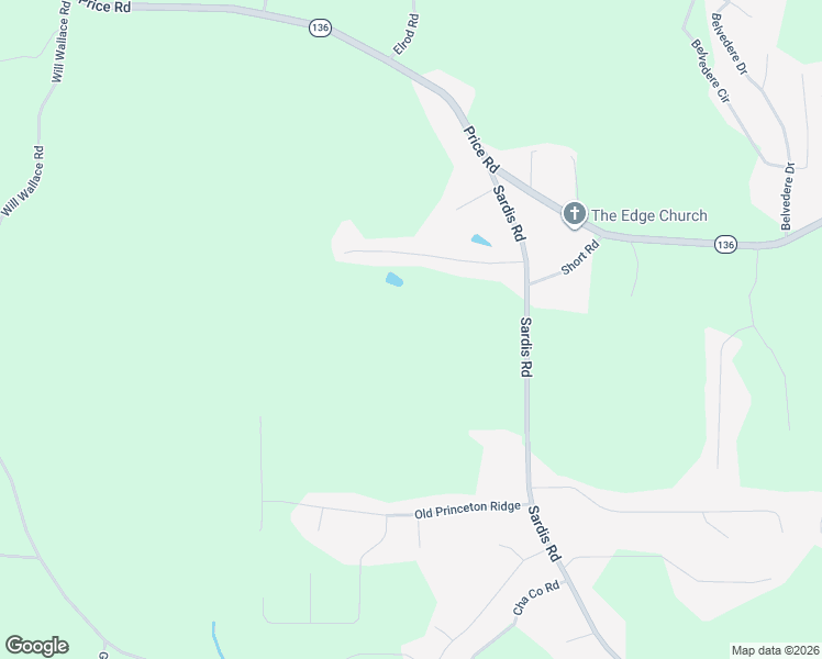 map of restaurants, bars, coffee shops, grocery stores, and more near 4363 Sardis Road in Gainesville