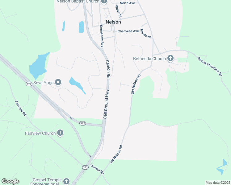 map of restaurants, bars, coffee shops, grocery stores, and more near 301 White Marble Way in Ball Ground