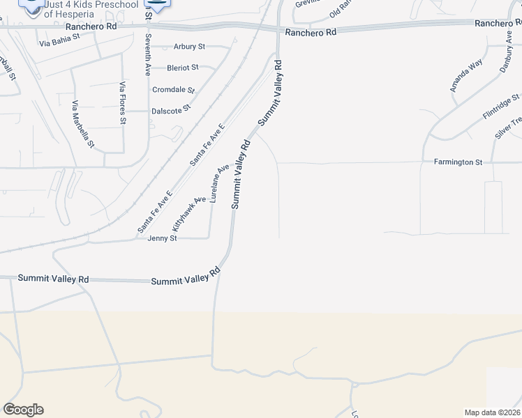 map of restaurants, bars, coffee shops, grocery stores, and more near 6786 Middleton Avenue in Hesperia