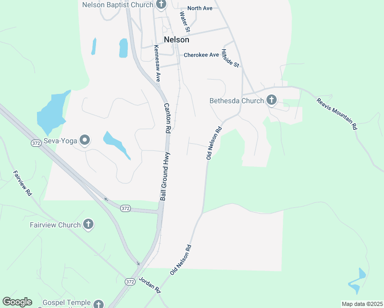 map of restaurants, bars, coffee shops, grocery stores, and more near 301 White Marble Way in Ball Ground