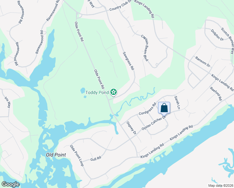 map of restaurants, bars, coffee shops, grocery stores, and more near 608 Sawgrass Road in Hampstead