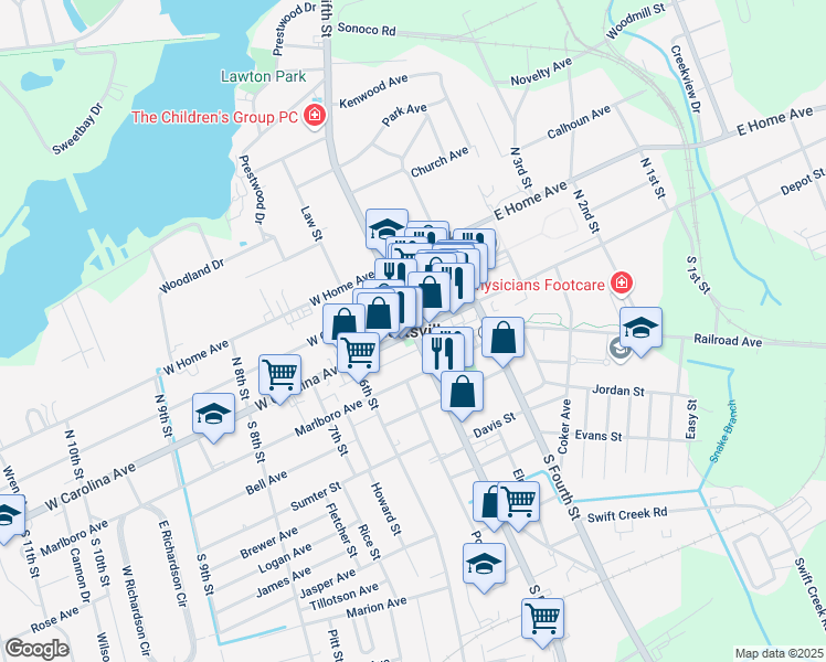 map of restaurants, bars, coffee shops, grocery stores, and more near in Hartsville