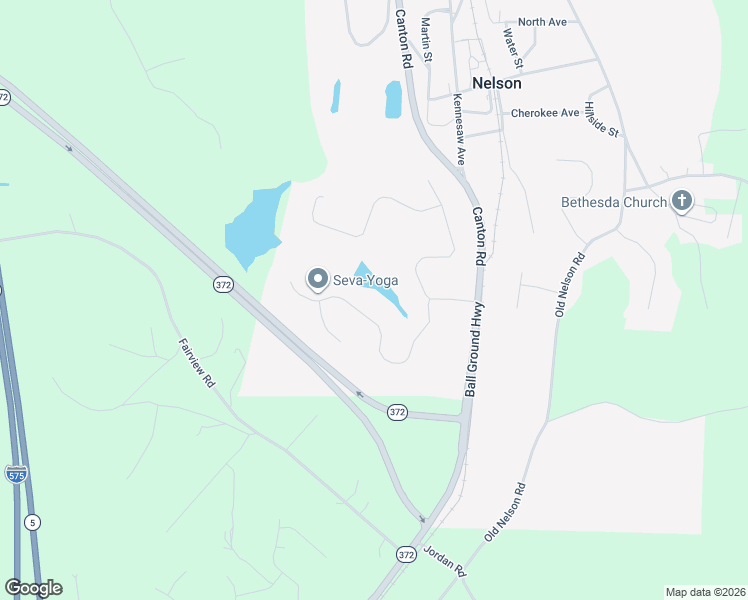 map of restaurants, bars, coffee shops, grocery stores, and more near 3032 Cypress Cove in Ball Ground