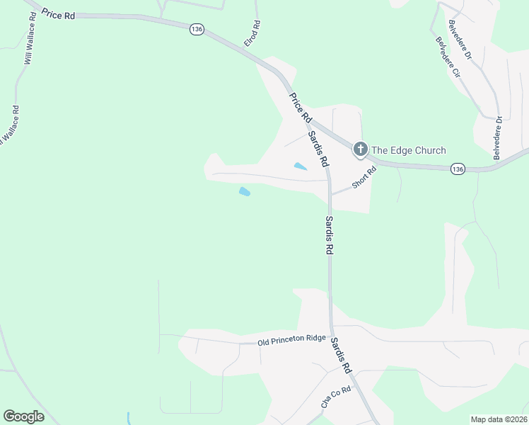 map of restaurants, bars, coffee shops, grocery stores, and more near 4363 Sardis Road in Gainesville