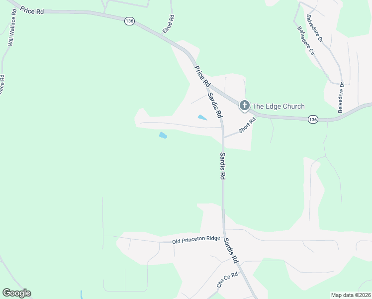 map of restaurants, bars, coffee shops, grocery stores, and more near 4363 Sardis Road in Gainesville