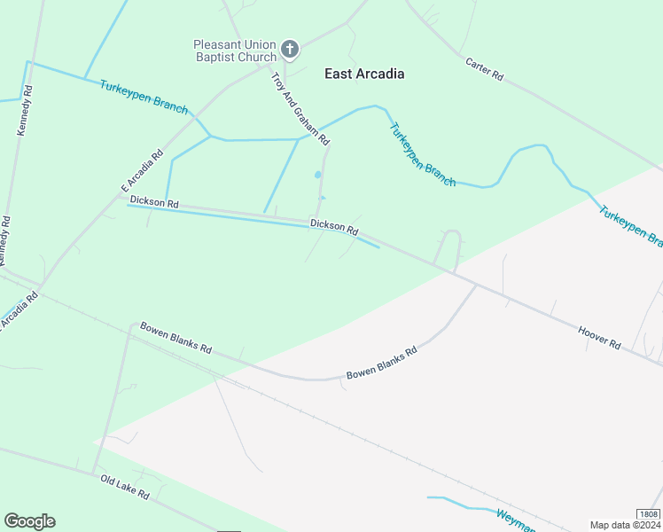 map of restaurants, bars, coffee shops, grocery stores, and more near 642 Dickson Road in Riegelwood