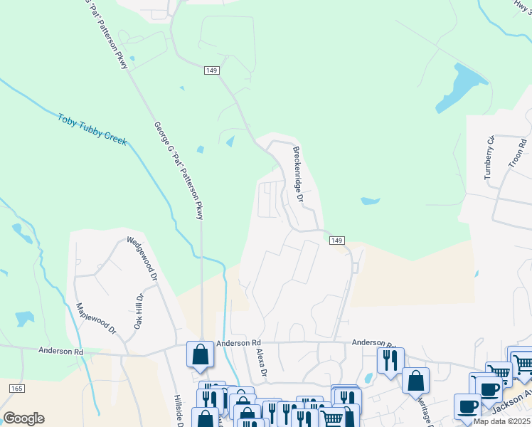 map of restaurants, bars, coffee shops, grocery stores, and more near 112 Saucer Lane in Oxford