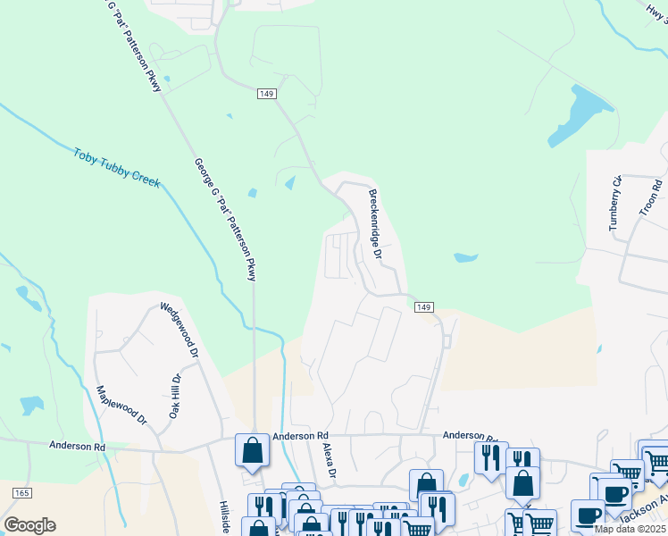 map of restaurants, bars, coffee shops, grocery stores, and more near 110 Saucer Lane in Oxford