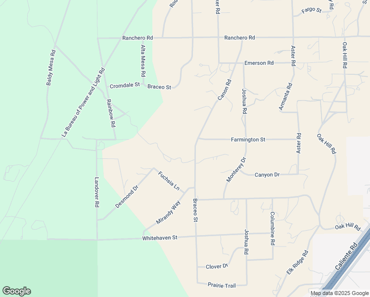 map of restaurants, bars, coffee shops, grocery stores, and more near 6848 Braceo Street in Oak Hills