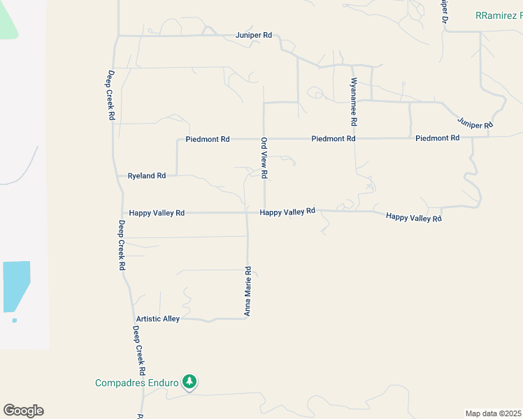 map of restaurants, bars, coffee shops, grocery stores, and more near Ord View Road in San Bernardino County
