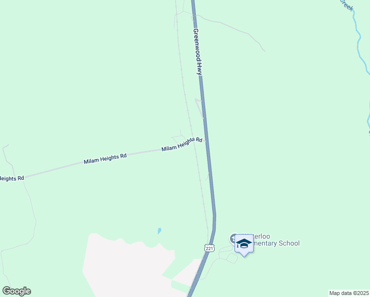 map of restaurants, bars, coffee shops, grocery stores, and more near 121 Milam Heights Road in Waterloo