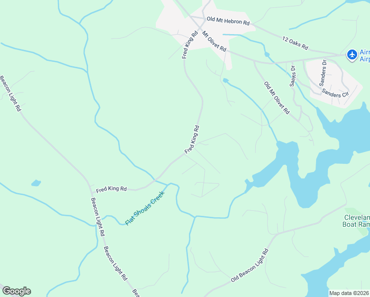 map of restaurants, bars, coffee shops, grocery stores, and more near 680 Fred King Road in Hartwell