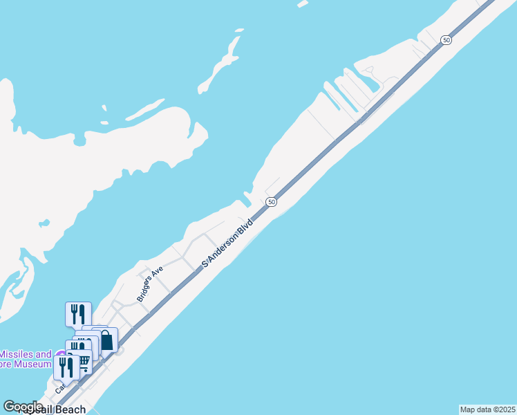 map of restaurants, bars, coffee shops, grocery stores, and more near 1180 North Anderson Boulevard in Topsail Beach
