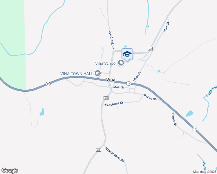 map of restaurants, bars, coffee shops, grocery stores, and more near Main Street in Vina