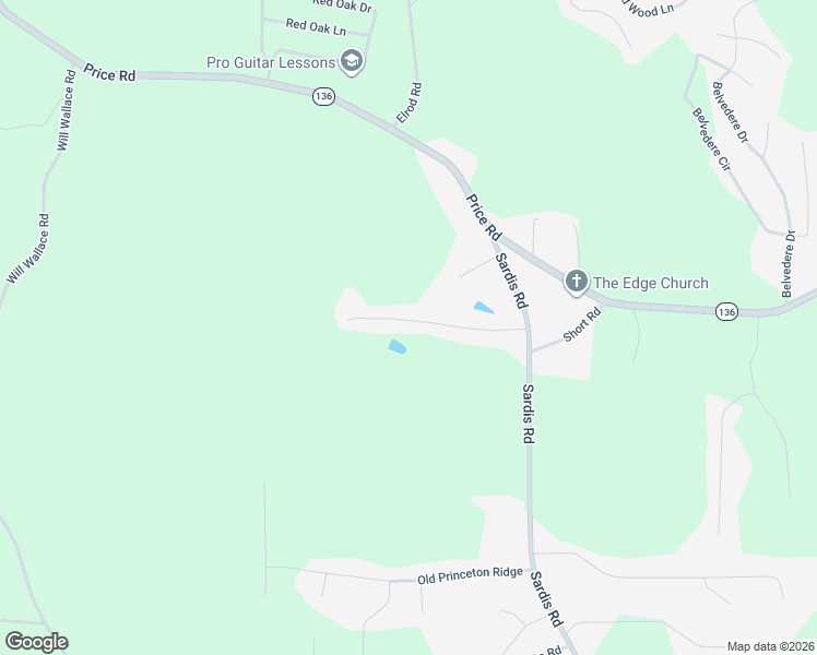 map of restaurants, bars, coffee shops, grocery stores, and more near 4457 Sardis Drive in Gainesville