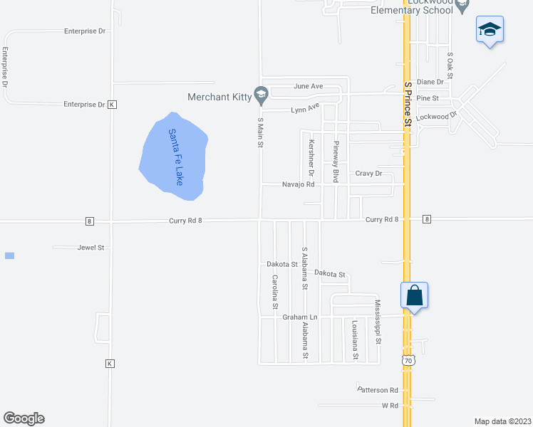 map of restaurants, bars, coffee shops, grocery stores, and more near 100 Kimberly Lane in Clovis