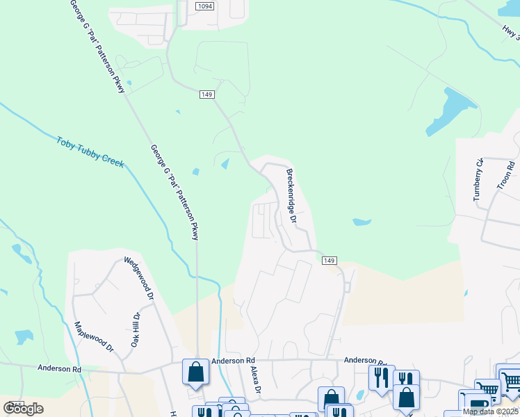 map of restaurants, bars, coffee shops, grocery stores, and more near 106 Saucer Lane in Oxford