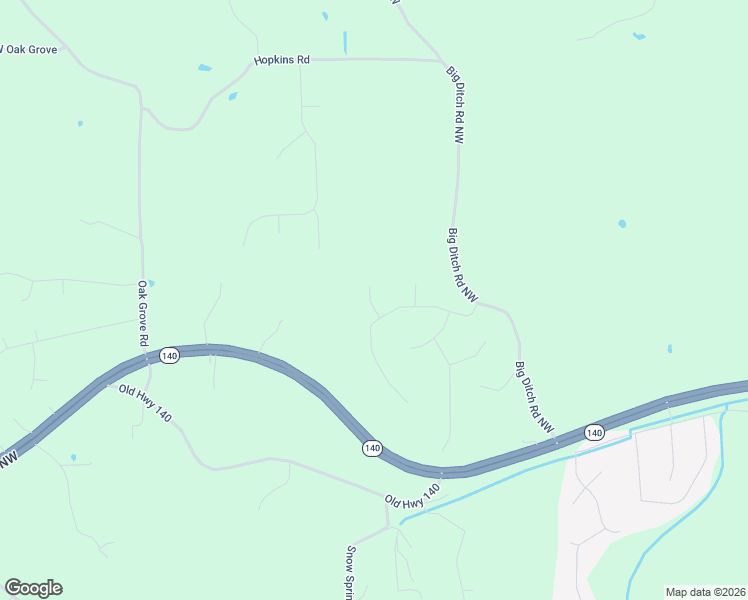 map of restaurants, bars, coffee shops, grocery stores, and more near 14 North Wesley Ridge in Adairsville