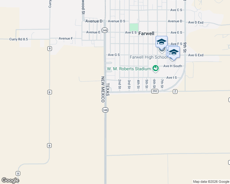 map of restaurants, bars, coffee shops, grocery stores, and more near Farm-To-Market Road 292 in Farwell