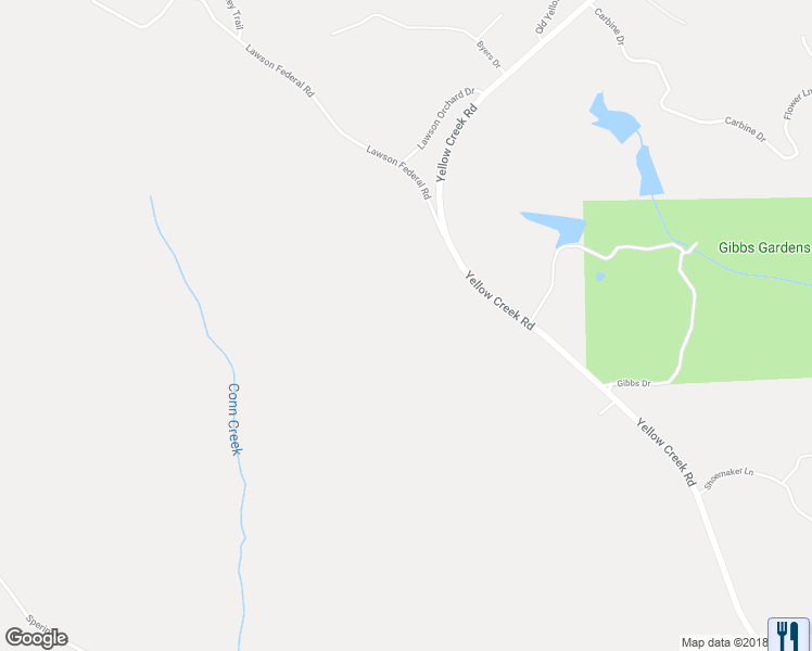 map of restaurants, bars, coffee shops, grocery stores, and more near 7103 Yellow Creek Road in Ball Ground