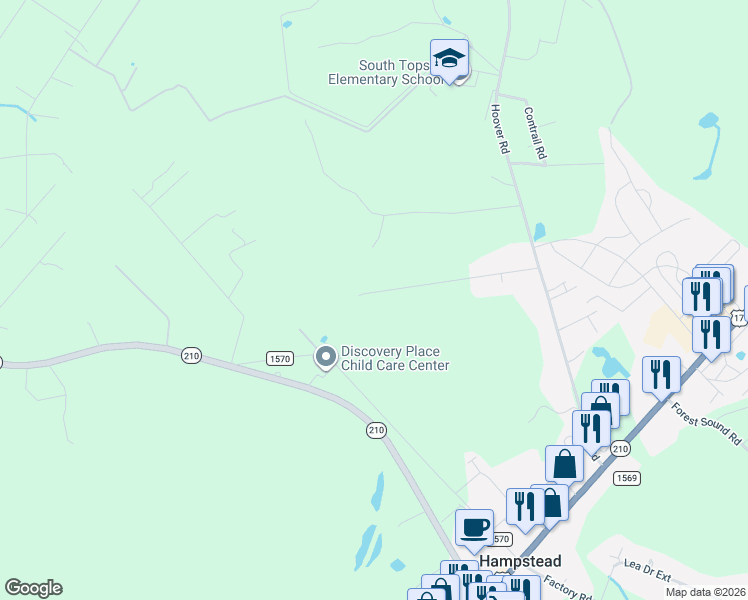 map of restaurants, bars, coffee shops, grocery stores, and more near 285 Renee Drive in Hampstead