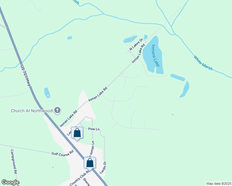 map of restaurants, bars, coffee shops, grocery stores, and more near 51 Hemlock Court in Whiteville