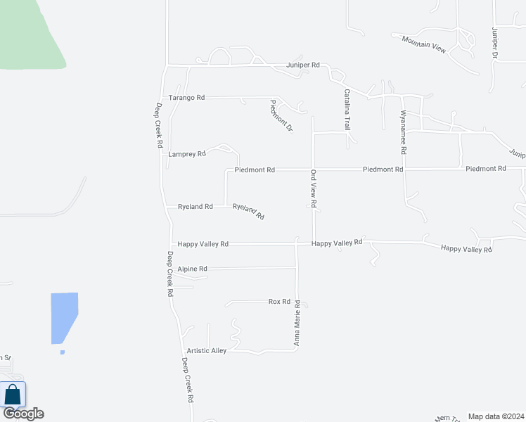 map of restaurants, bars, coffee shops, grocery stores, and more near 19755 Ryeland Road in Apple Valley