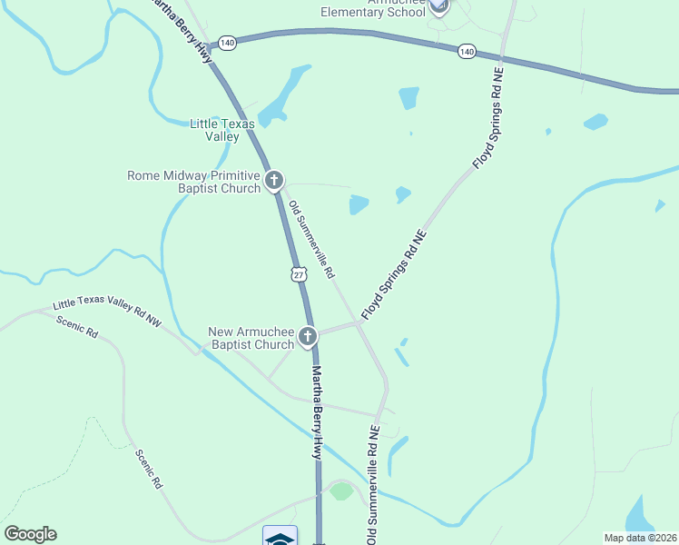 map of restaurants, bars, coffee shops, grocery stores, and more near 2880 Old Summerville Road in Armuchee