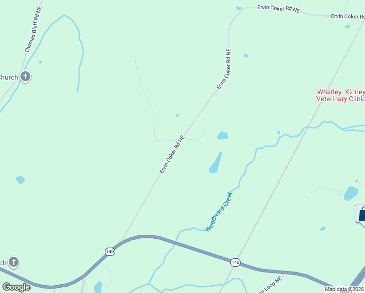 map of restaurants, bars, coffee shops, grocery stores, and more near 292 Ervin Coker Road Northeast in Rome