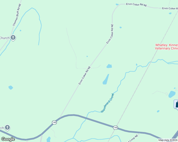 map of restaurants, bars, coffee shops, grocery stores, and more near 292 Ervin Coker Road Northeast in Rome