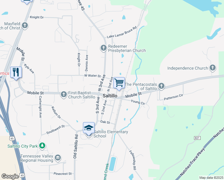 122 Walnut Street, Saltillo MS Walk Score