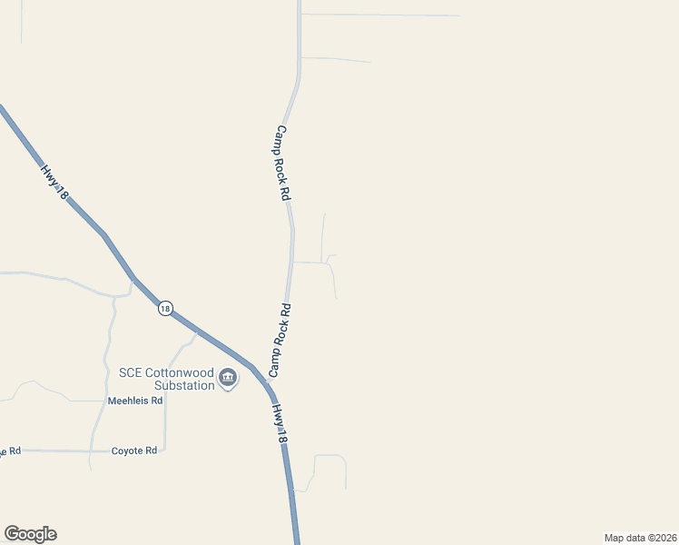 map of restaurants, bars, coffee shops, grocery stores, and more near Camp Rock Road in Lucerne Valley