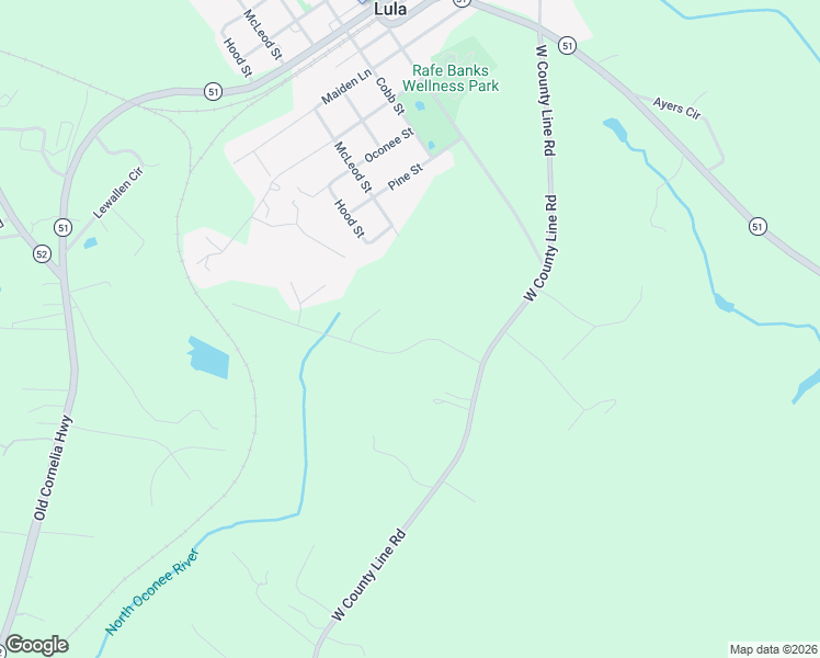 map of restaurants, bars, coffee shops, grocery stores, and more near 6544 Victoria Lane in Lula