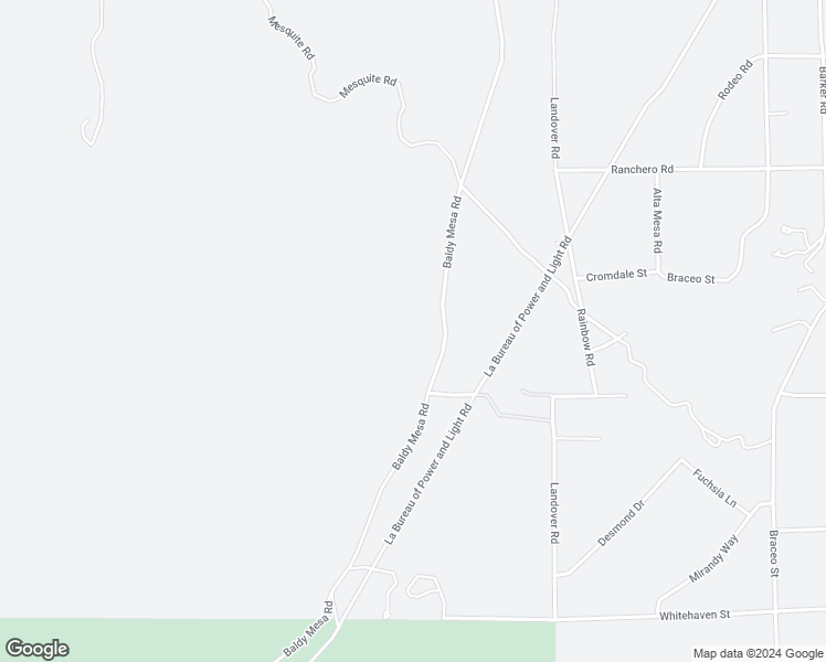 map of restaurants, bars, coffee shops, grocery stores, and more near Baldy Mesa Road in Oak Hills