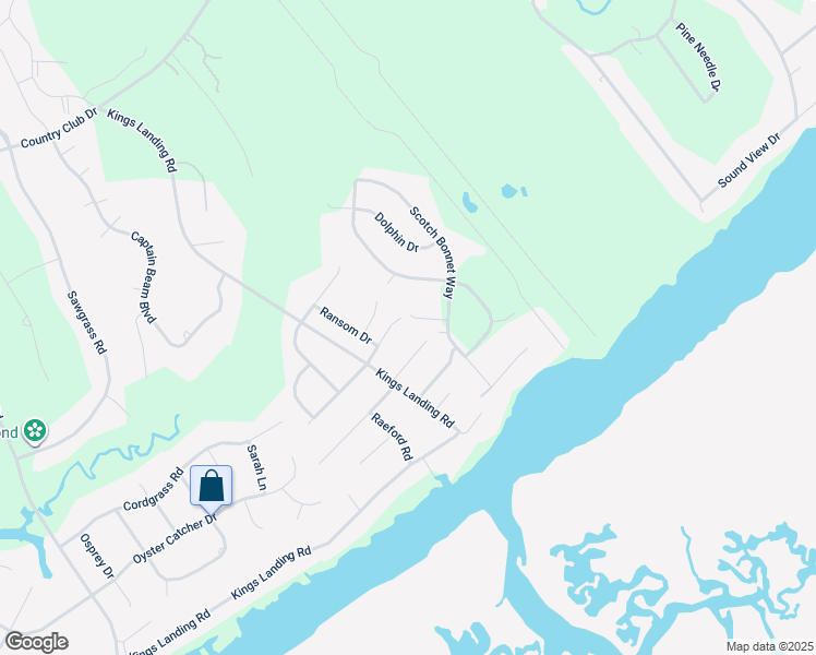 map of restaurants, bars, coffee shops, grocery stores, and more near 132 Treasure Way in Hampstead