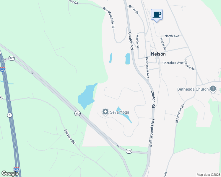 map of restaurants, bars, coffee shops, grocery stores, and more near 2049 Laurel Cove in Ball Ground