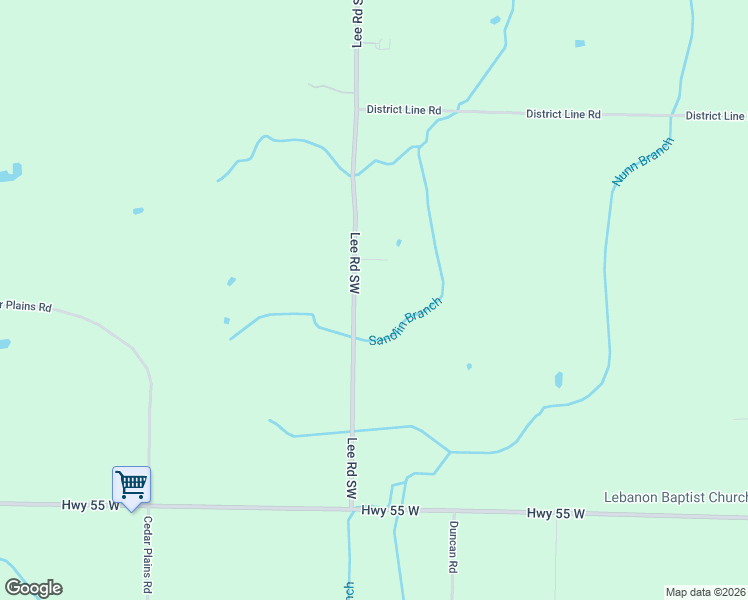 map of restaurants, bars, coffee shops, grocery stores, and more near 764-924 Lee Road Southwest in Hartselle