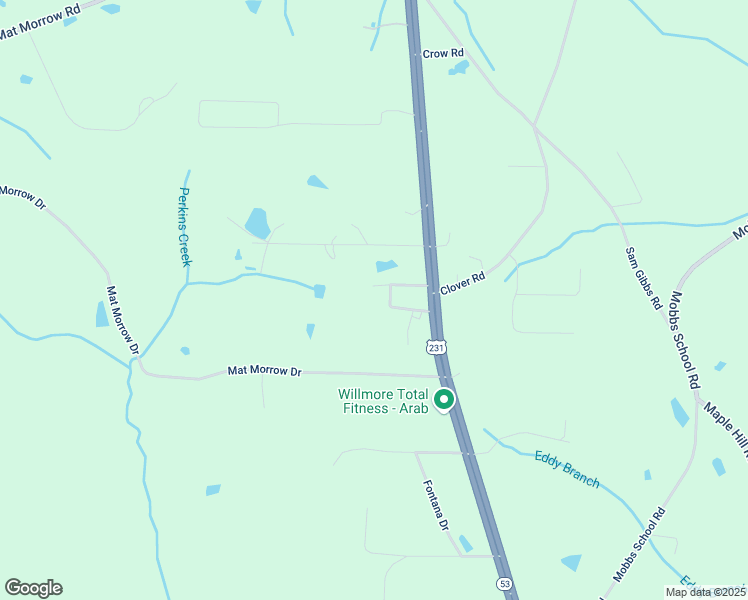 map of restaurants, bars, coffee shops, grocery stores, and more near 104 Foothill Circle in Arab