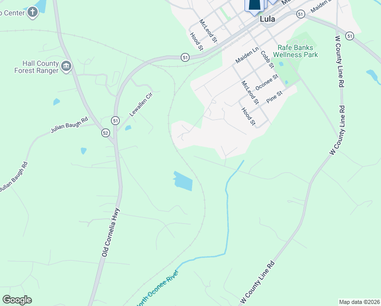 map of restaurants, bars, coffee shops, grocery stores, and more near 6740 Victoria Lane in Lula