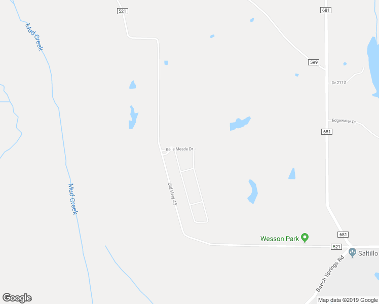 map of restaurants, bars, coffee shops, grocery stores, and more near 121 Belle Meade Drive in Saltillo