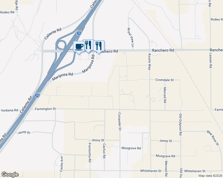 map of restaurants, bars, coffee shops, grocery stores, and more near 7051 Coriander Trail in Oak Hills